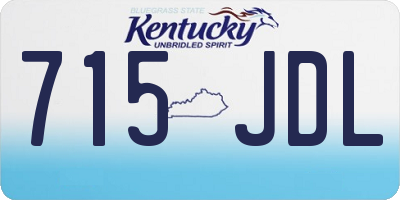 KY license plate 715JDL