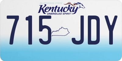 KY license plate 715JDY