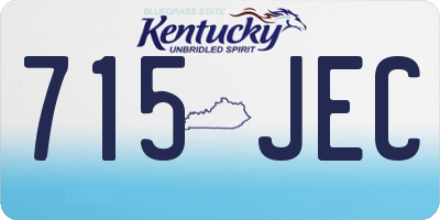 KY license plate 715JEC
