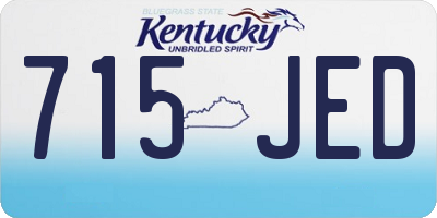 KY license plate 715JED