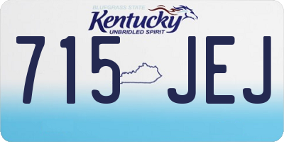 KY license plate 715JEJ
