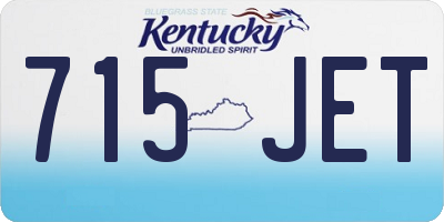 KY license plate 715JET
