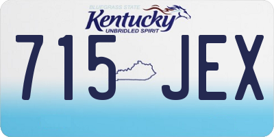 KY license plate 715JEX