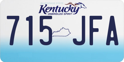 KY license plate 715JFA