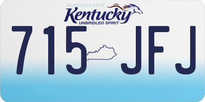 KY license plate 715JFJ