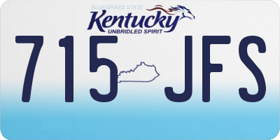 KY license plate 715JFS
