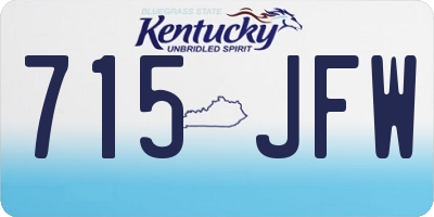 KY license plate 715JFW