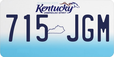 KY license plate 715JGM