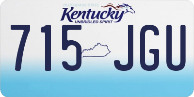 KY license plate 715JGU