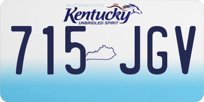 KY license plate 715JGV