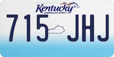 KY license plate 715JHJ