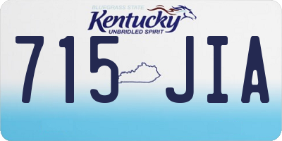 KY license plate 715JIA