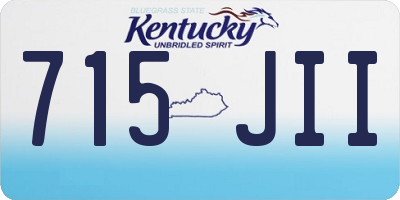 KY license plate 715JII