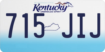 KY license plate 715JIJ
