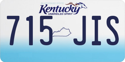 KY license plate 715JIS