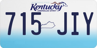 KY license plate 715JIY