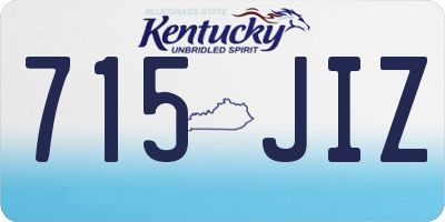 KY license plate 715JIZ