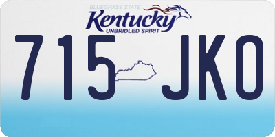 KY license plate 715JKO