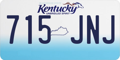 KY license plate 715JNJ