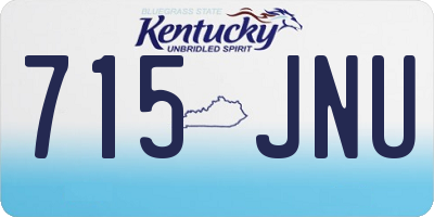KY license plate 715JNU