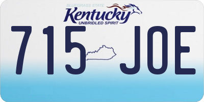 KY license plate 715JOE