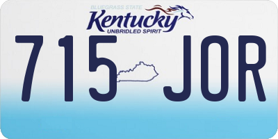 KY license plate 715JOR