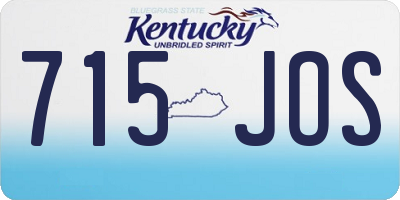 KY license plate 715JOS