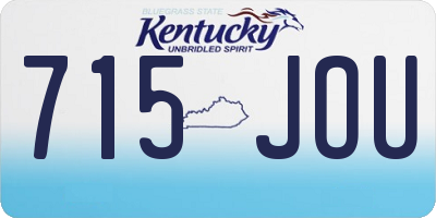 KY license plate 715JOU
