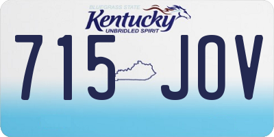 KY license plate 715JOV