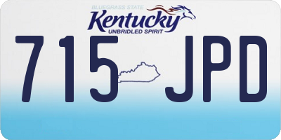 KY license plate 715JPD