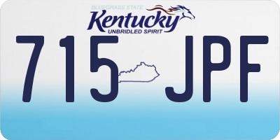 KY license plate 715JPF