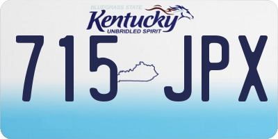 KY license plate 715JPX