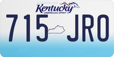 KY license plate 715JRO