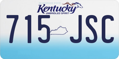 KY license plate 715JSC