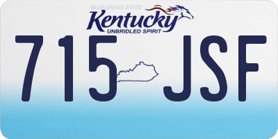 KY license plate 715JSF