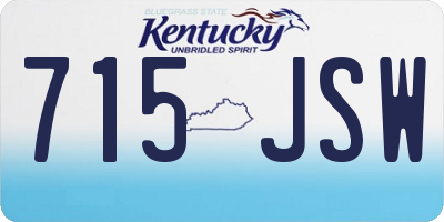 KY license plate 715JSW