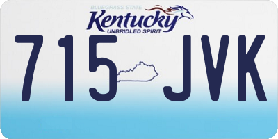 KY license plate 715JVK
