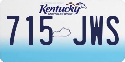 KY license plate 715JWS