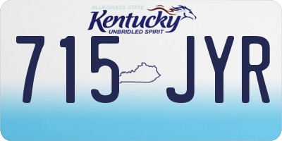 KY license plate 715JYR