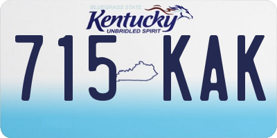 KY license plate 715KAK