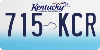 KY license plate 715KCR