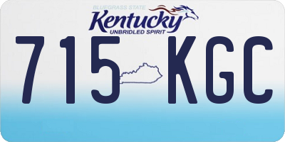 KY license plate 715KGC