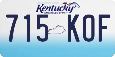 KY license plate 715KOF