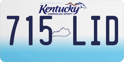 KY license plate 715LID