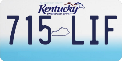 KY license plate 715LIF