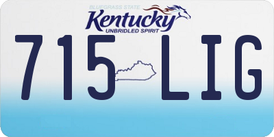 KY license plate 715LIG
