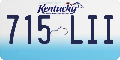 KY license plate 715LII