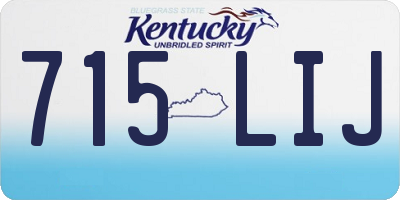 KY license plate 715LIJ
