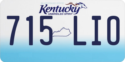KY license plate 715LIO