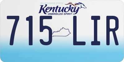 KY license plate 715LIR